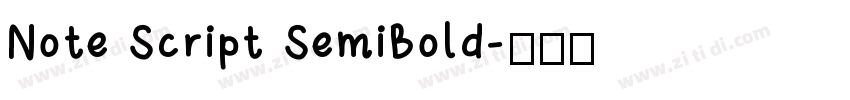 Note Script SemiBold字体转换